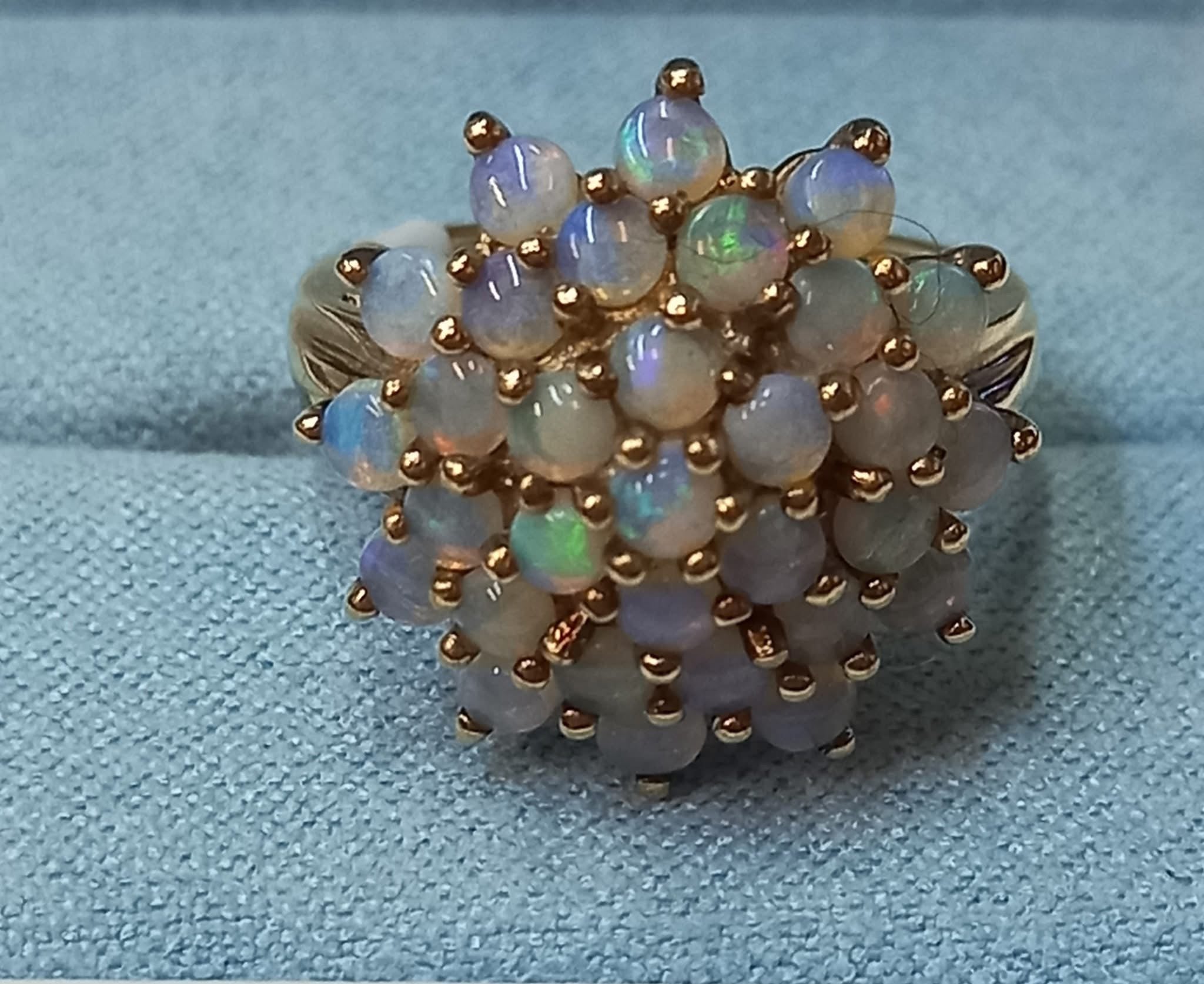 9ct Gold Opal Flower Ring