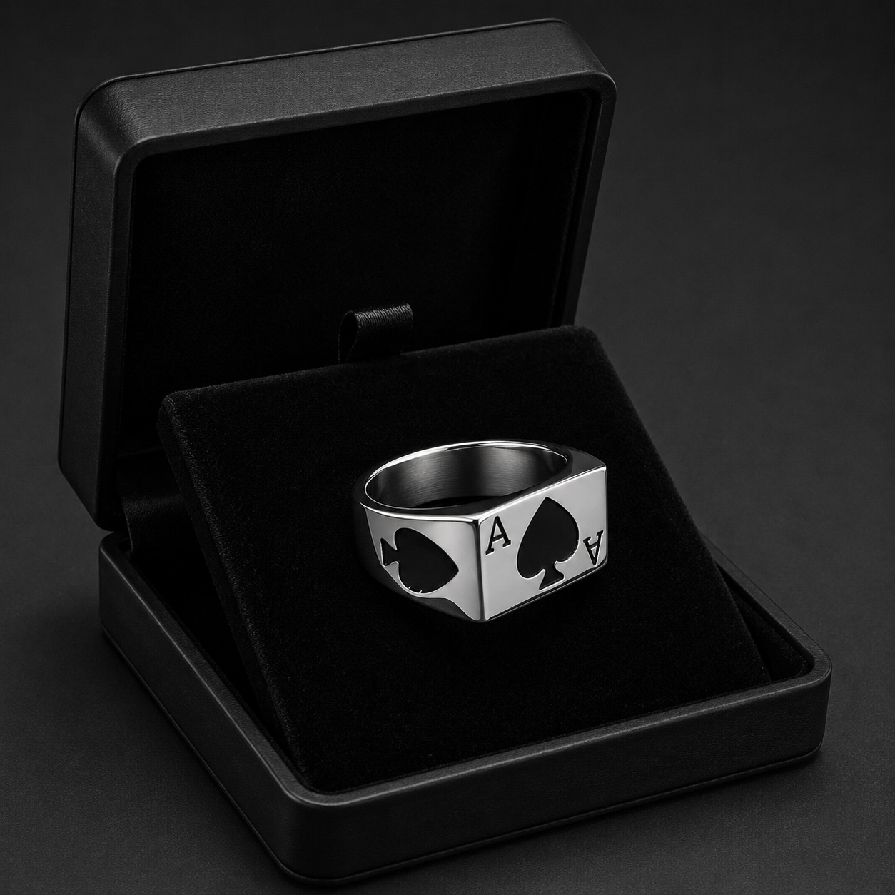 Signet Ring Ace of Spades Size 13