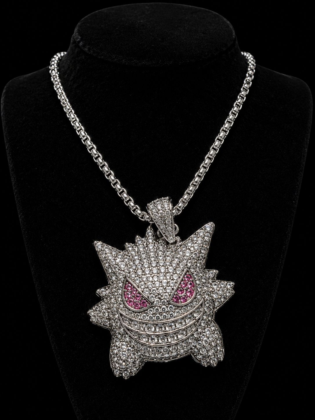 Gengar Pendant Iced Out Long Box Chain Included