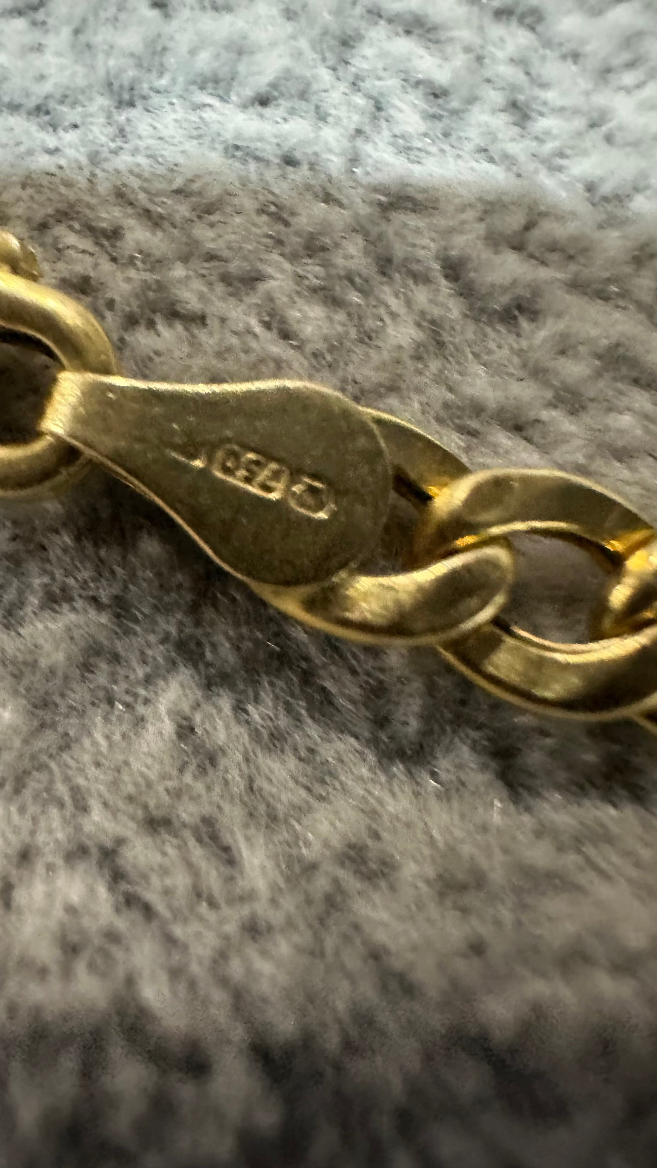 18ct Gold Curb ID Bracelet 21" 5mm | Heavy Solid Gold | Hallmarked UK