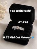 18k white gold diamond ring natural