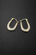 9k two tone small earrings
