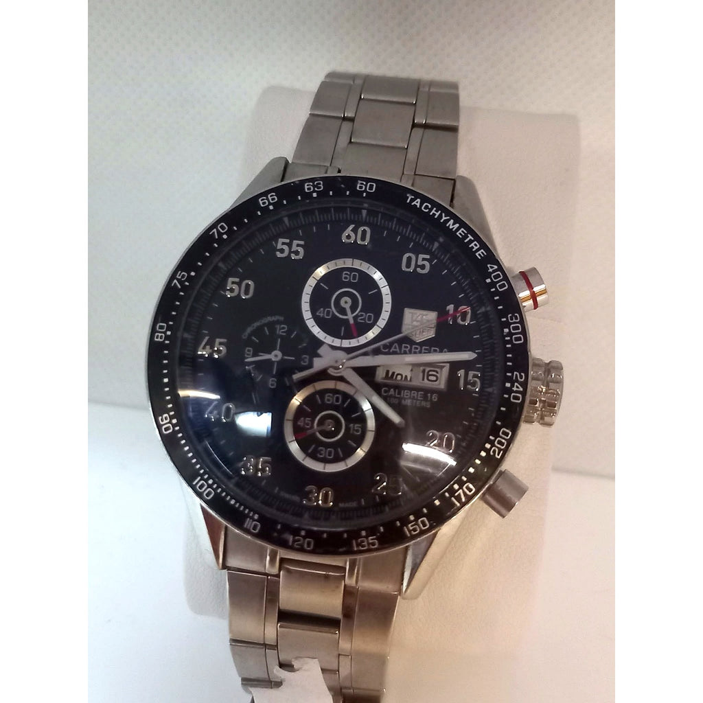 TAG Heuer Carrera Calibre 16 Day-Date Chronograph 43mm Black Dial