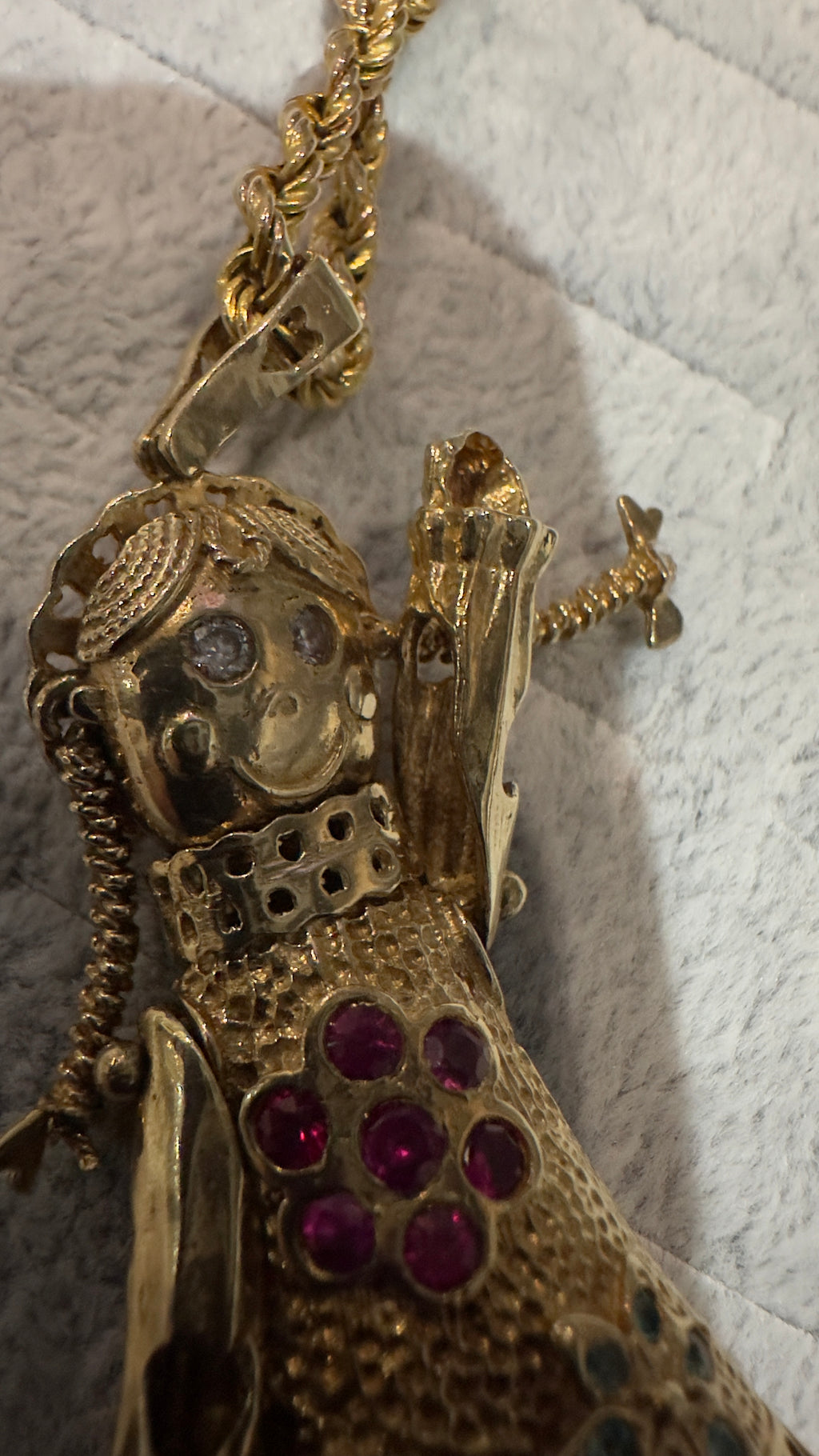 Doll pendant 9K Ruby 26g