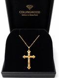 9ct Yellow Gold Cross Pendant Necklace | Hallmarked UK Gold