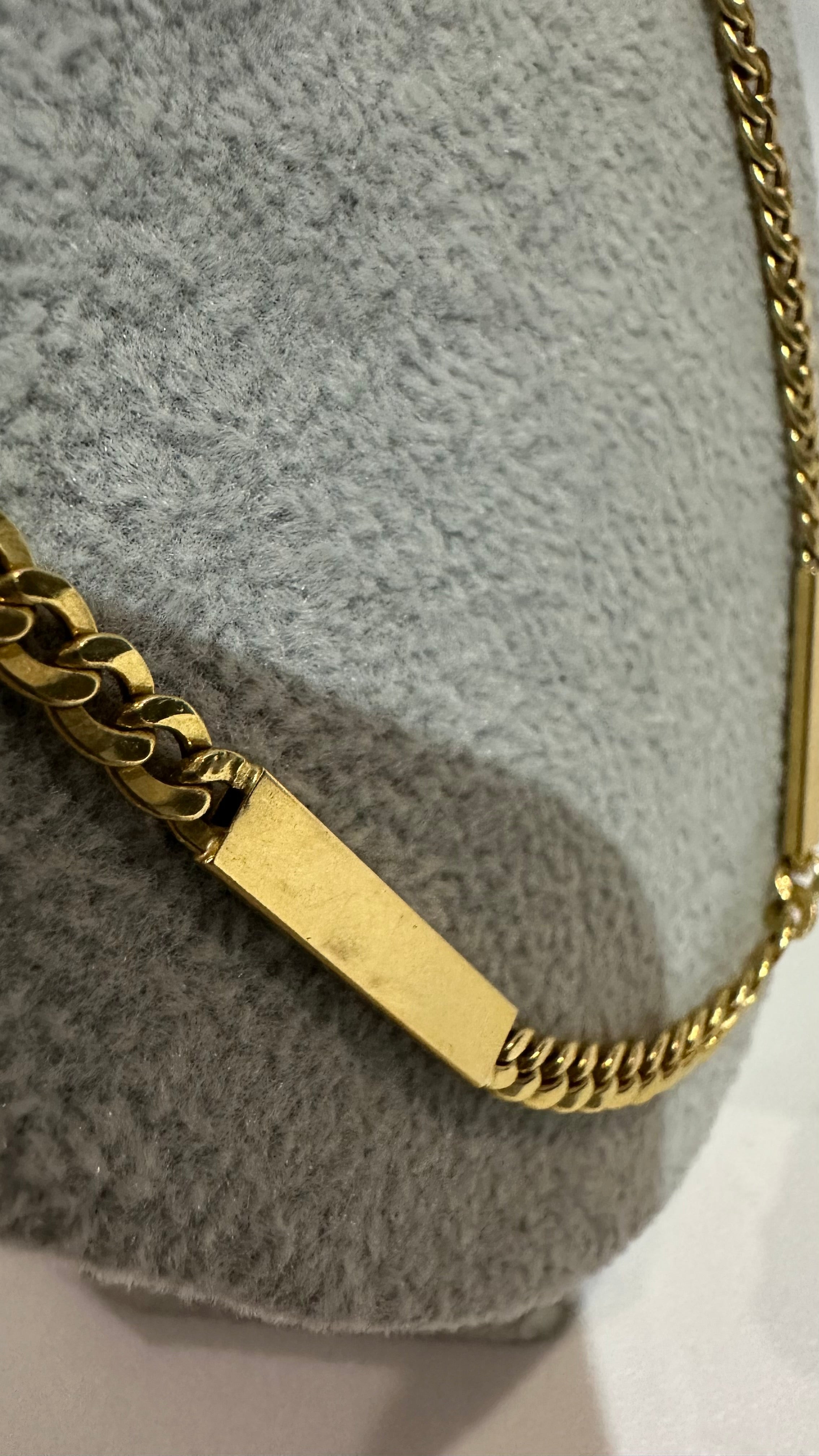 18ct Gold Curb ID Bracelet 21" 5mm | Heavy Solid Gold | Hallmarked UK