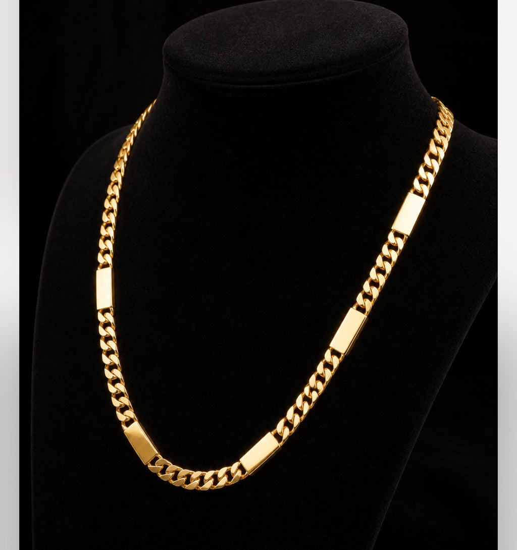 18ct Gold Curb ID Bracelet 21" 5mm | Heavy Solid Gold | Hallmarked UK