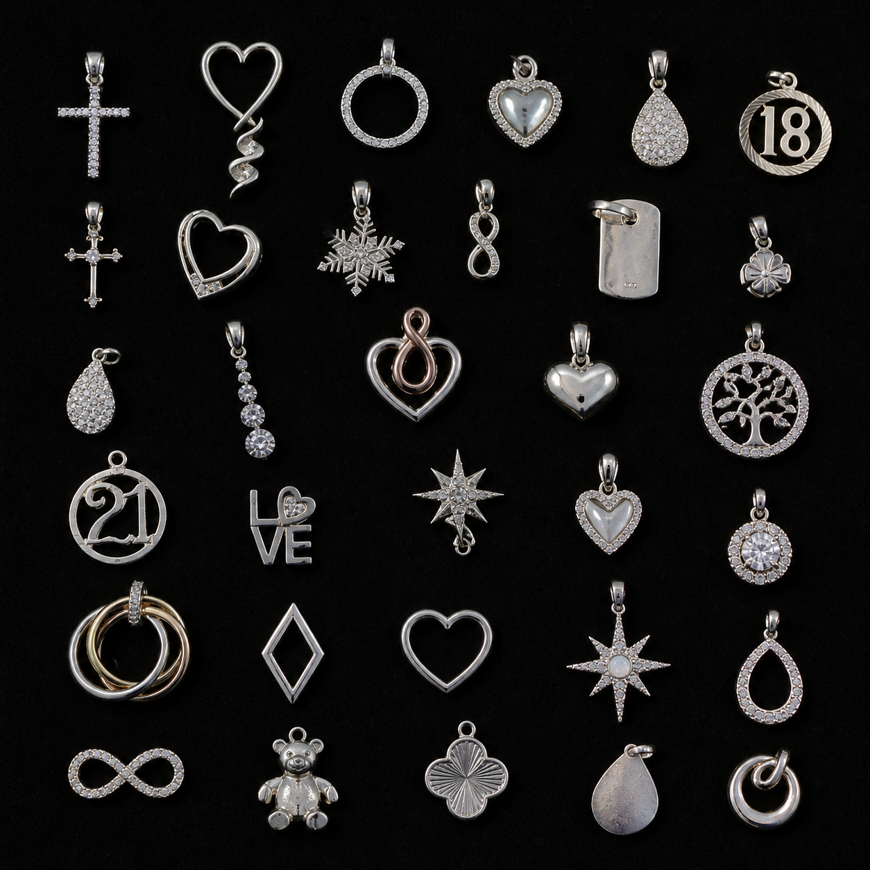 Pick Any 5 Sterling Silver Pendants | 925 Hallmarked | Brand New | Only £49.99