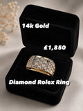 14k Real diamond Rolex Ring Rrp £2,400