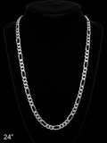 Figaro chain silver colour 24" 8mm