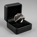 Black Diamond Sterling Silver Ring | Hallmarked UK Silver | Statement Ring