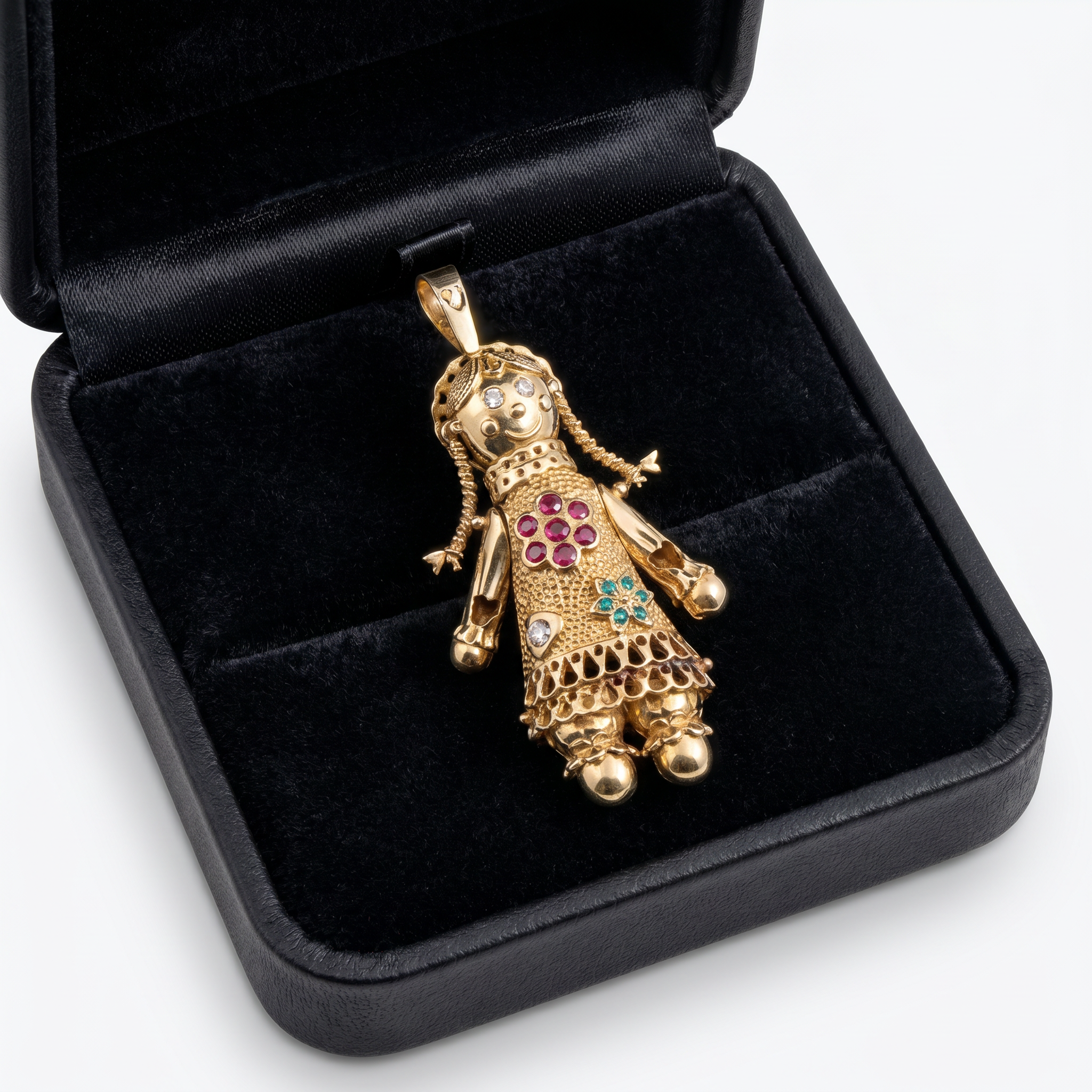 Doll pendant 9K Ruby 26g