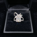 2ct Moissanite Diamond Ring | GRA Certified | Adjustable Fit | Passes Diamond Tester