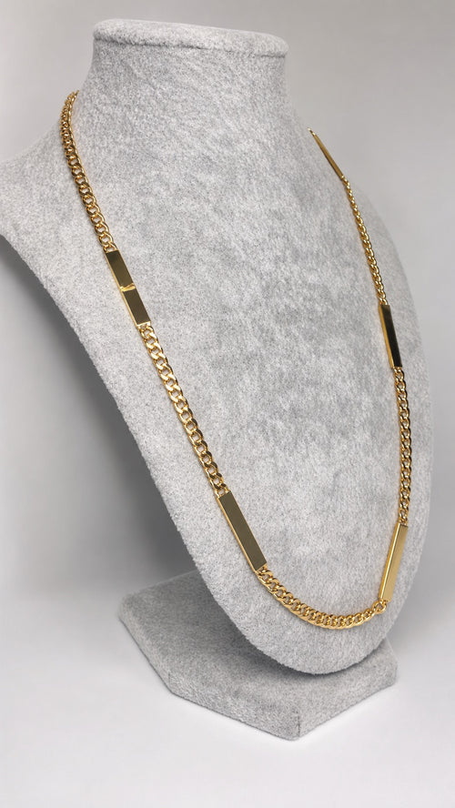 18ct Gold Curb ID Bracelet 21" 5mm | Heavy Solid Gold | Hallmarked UK
